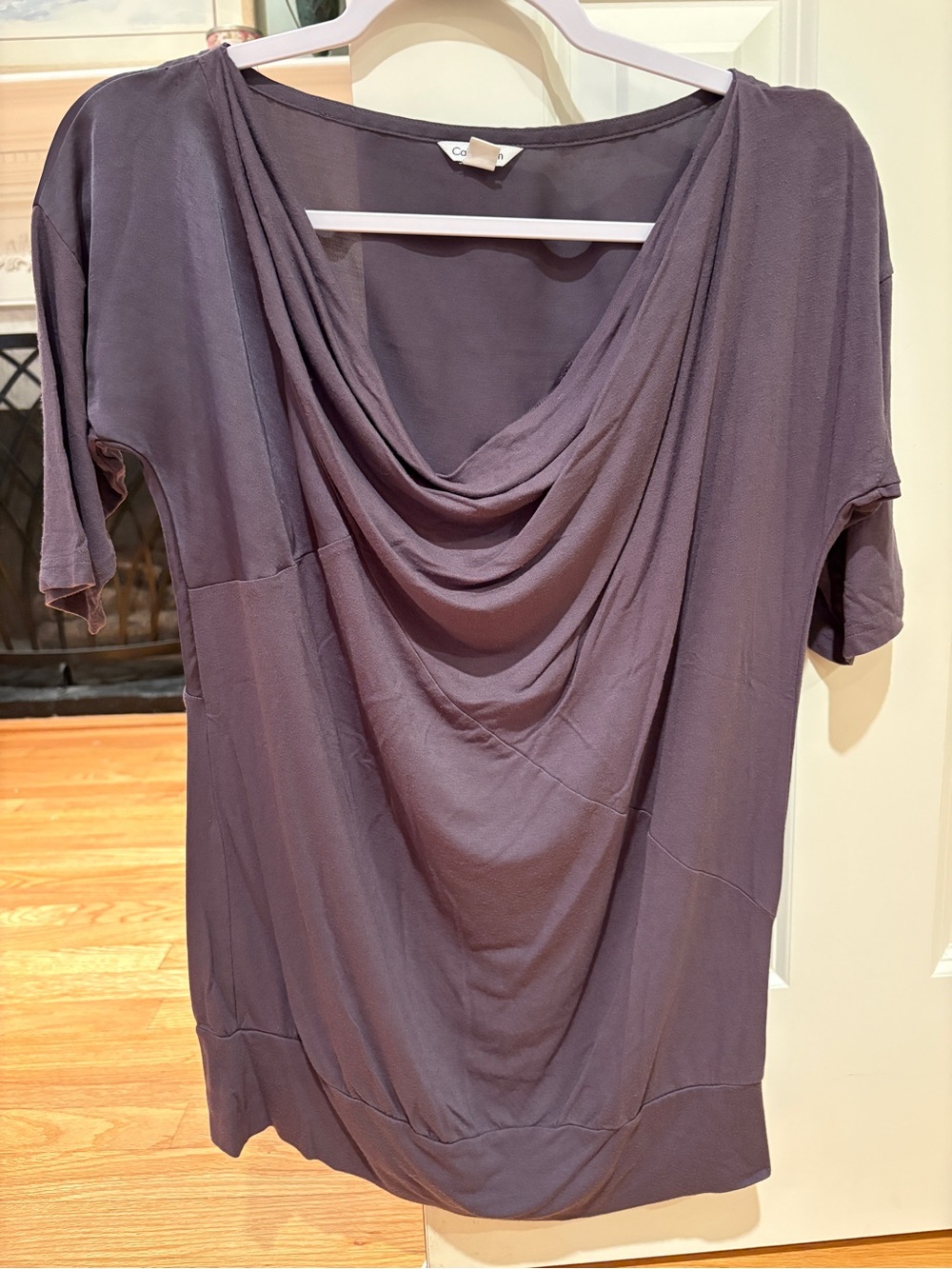 Calvin Klein Cowl Neck Women's Top in Deep Plum